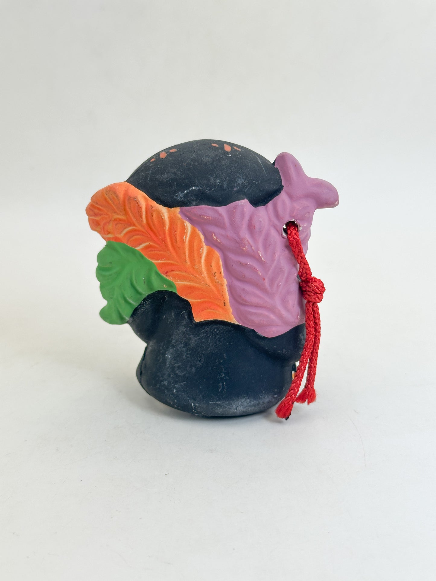 CB322 - RARE Ōtsu-e Dorei clay bell of Fuji Musume