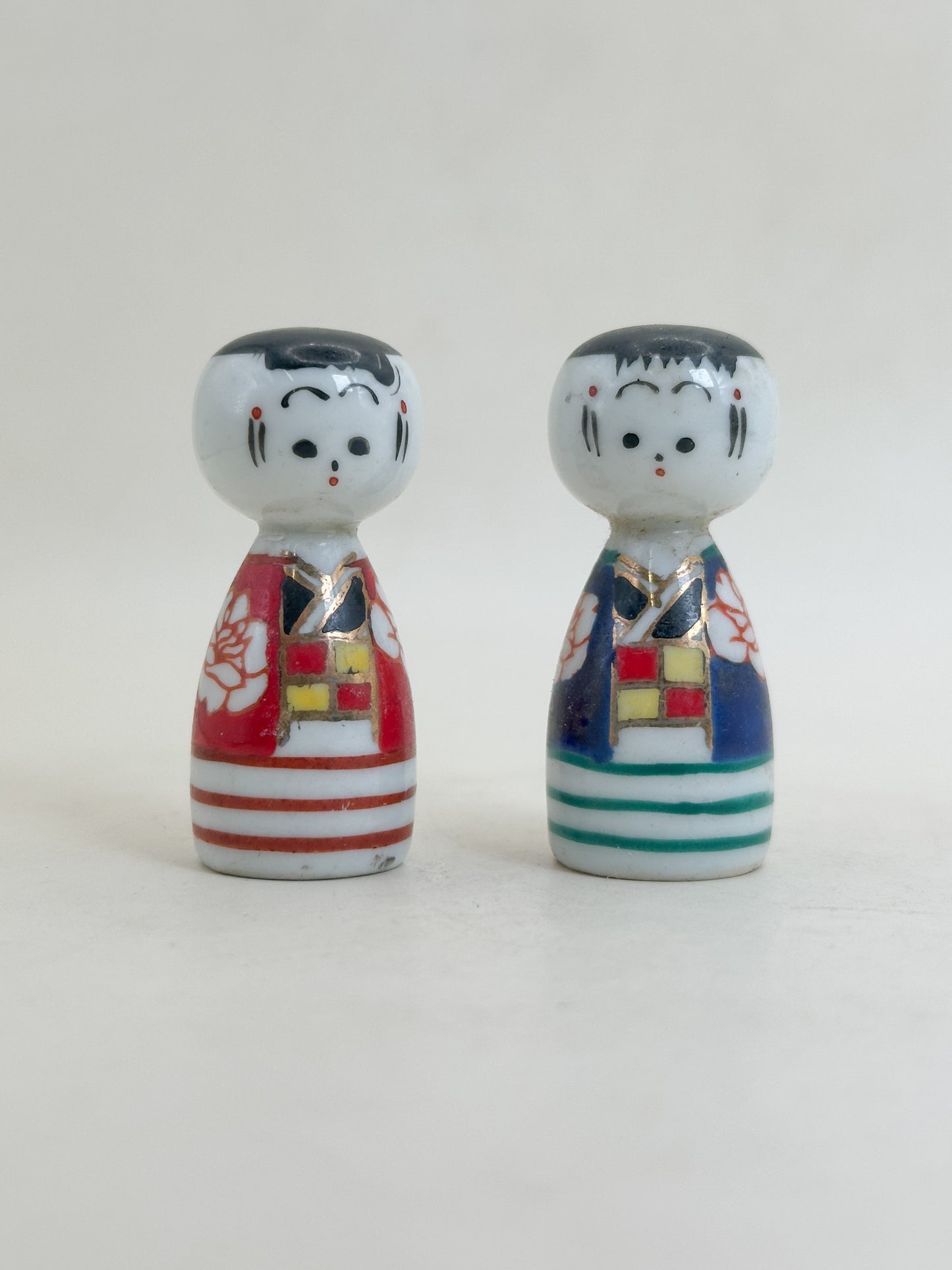 K05076 - Kutani-yaki Kokeshi set 九谷焼