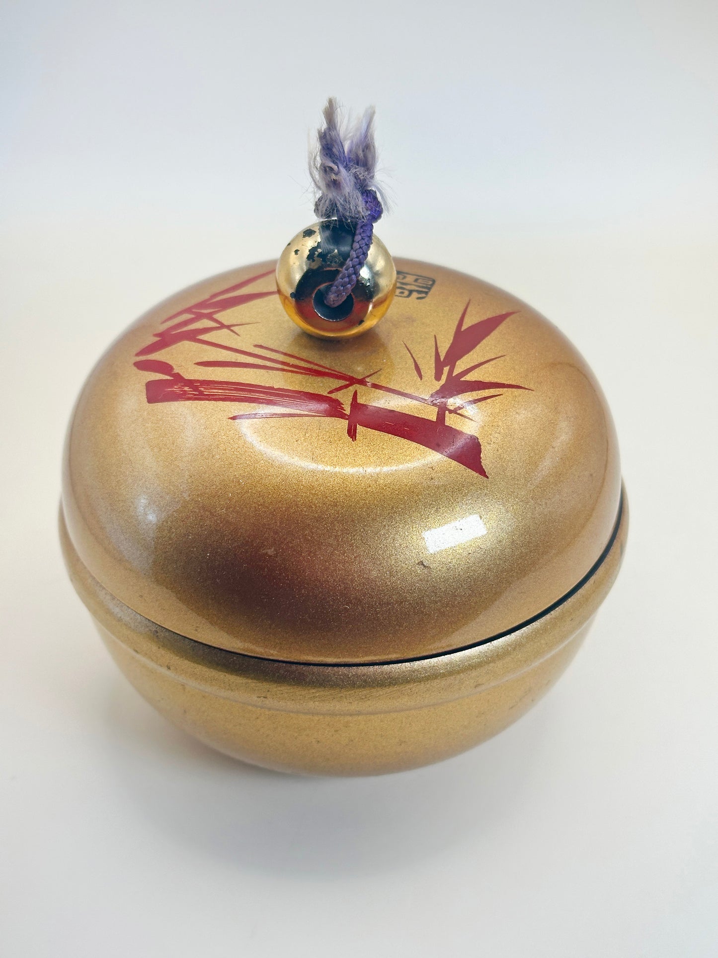 TB139 - Vintage Lacquer-Style Kashiire Box 菓子入