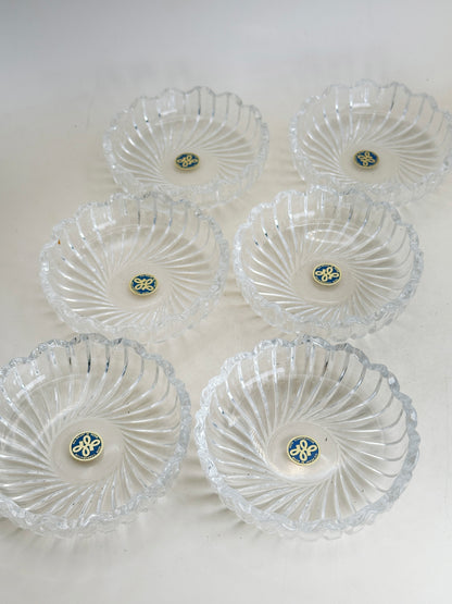 TB257 - Cuencos de cristal HOYA de Matsuzakaya 松坂屋