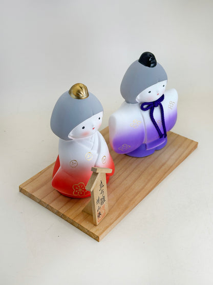 FT422 -  Banko ware Hina dolls 万古焼