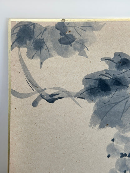 SHP214 - Ink Painting Shikishi of Hanging Grapes 葡萄図