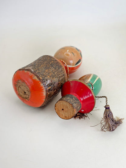 K10227 - Kokeshi of Fukutokkuri and Sakazuki 徳利 盃