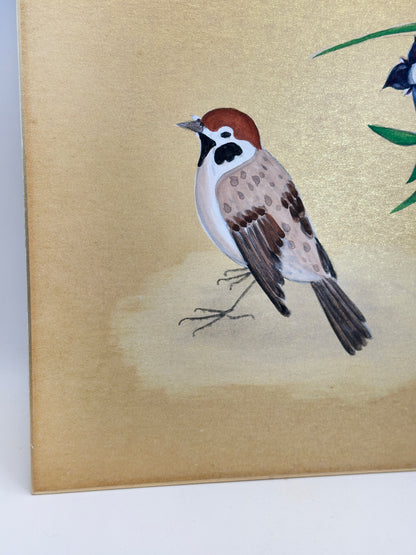 SHP215 - Hand-painted Shikishi of Sparrow