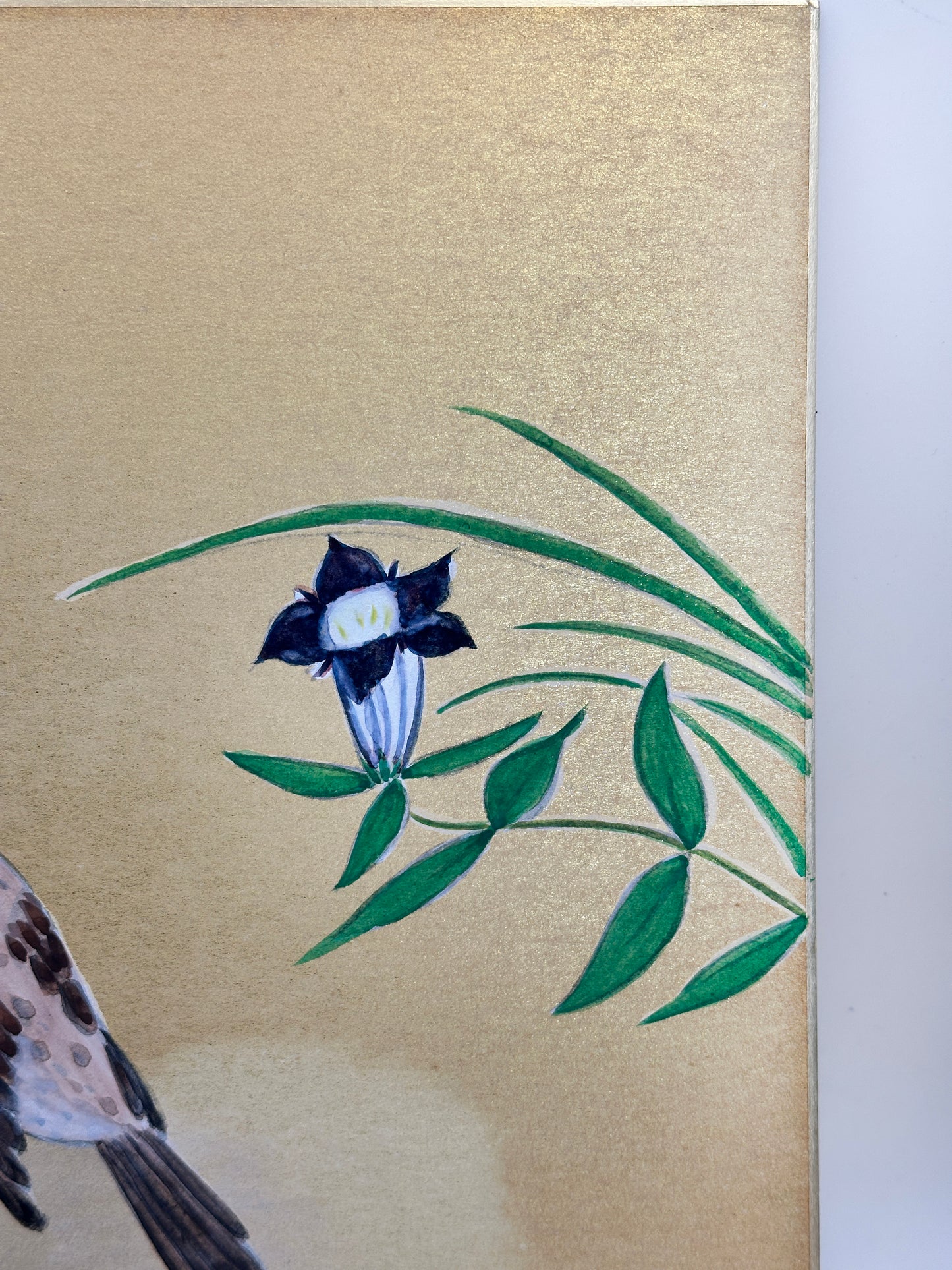 SHP215 - Hand-painted Shikishi of Sparrow