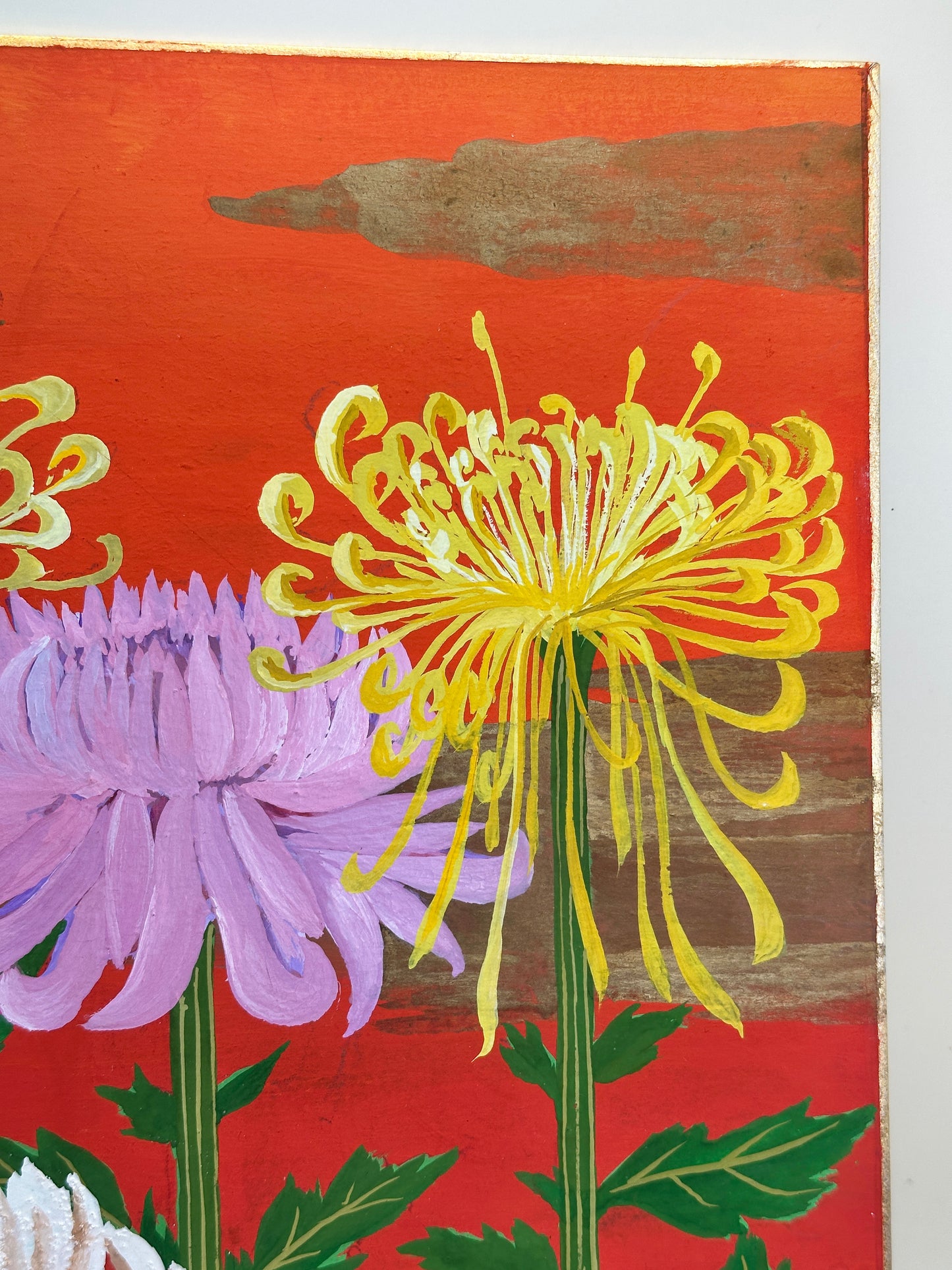 SHP213 - Shikishi Artwork – Chrysanthemums by Shōji (正二)