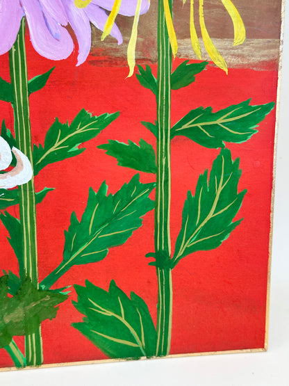 SHP213 - Shikishi Artwork – Chrysanthemums by Shōji (正二)