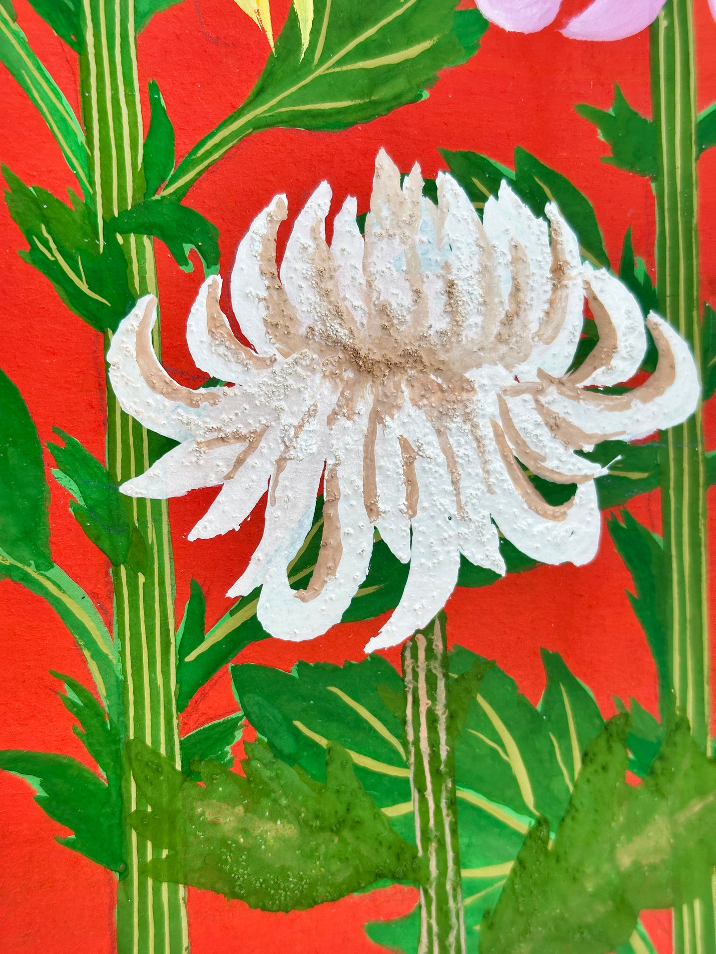 SHP213 - Shikishi Artwork – Chrysanthemums by Shōji (正二)
