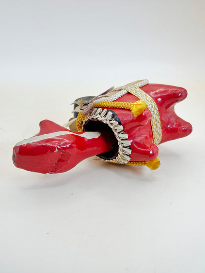 FT288 - Hariko Akabeko – Red Cow Paper Mache 赤べこ