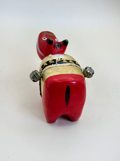 FT289 - Hariko Akabeko – Red Cow Paper Mache 赤べこ