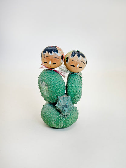 K10168 - RARE omiyage Cactus Kokeshi de Miyagi 宮城