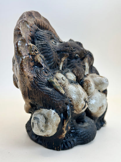 FT291 - Vintage Shigaraki-yaki tanuki 信楽焼狸像