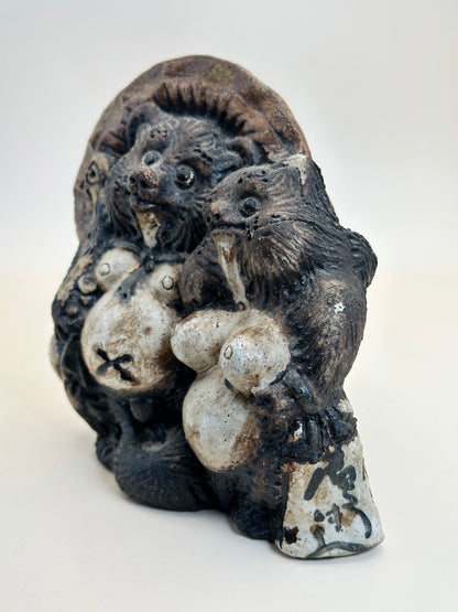 FT291 - Vintage Shigaraki-yaki tanuki 信楽焼狸像