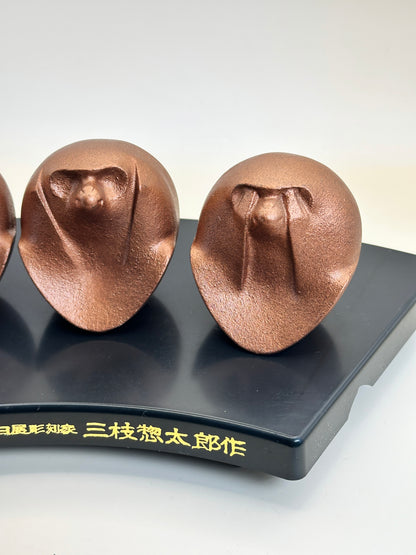 FT295 - Vintage cast iron Monkeys by Sotaro Saegusa 三枝惣太郎