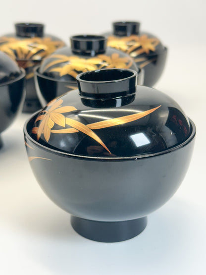 TB417 - Aizu-nuri Lidded Bowl 会津塗