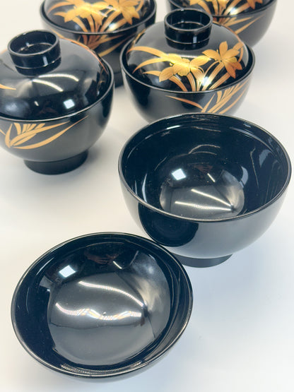 TB417 - Aizu-nuri Lidded Bowl 会津塗