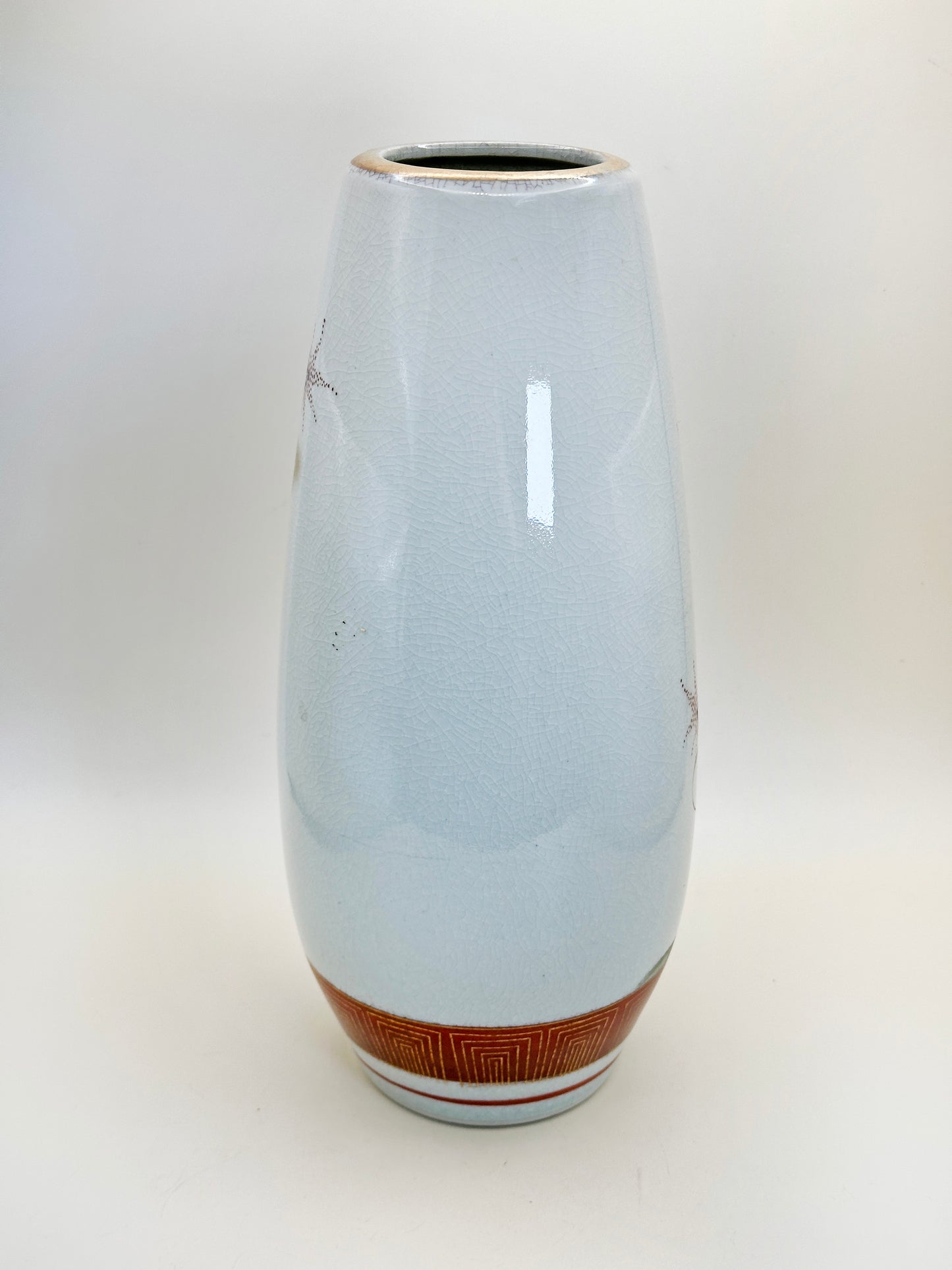 TB151 - Kutani-yaki porcelain vase 九谷焼
