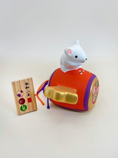 FT299 - Figurine Rat Zodiaque maillet porte-bonheur 打ち出の小槌