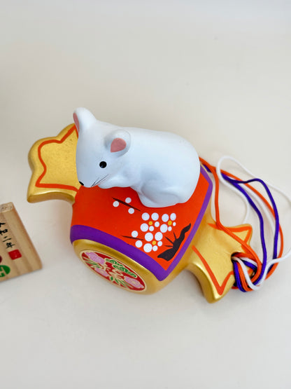 FT299 - Figurine Rat Zodiaque maillet porte-bonheur 打ち出の小槌