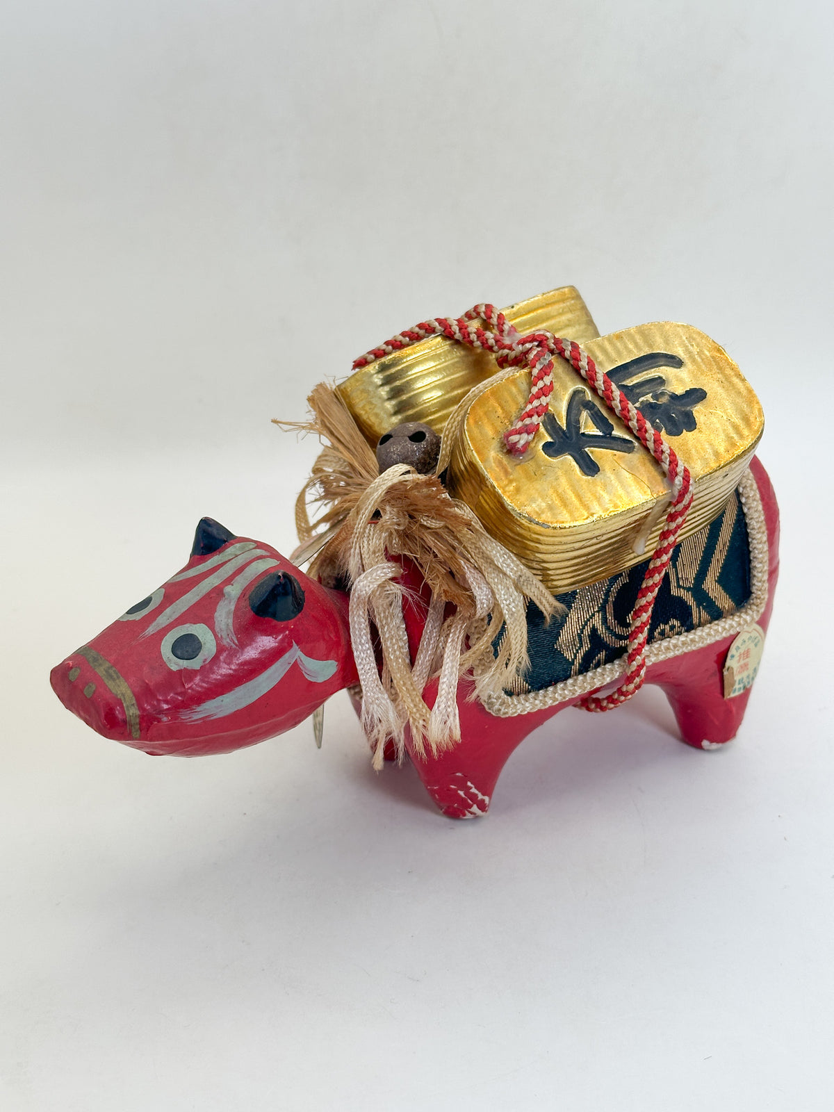 FT582 - Hariko Akabeko – Red Cow Paper Mache 赤べこ