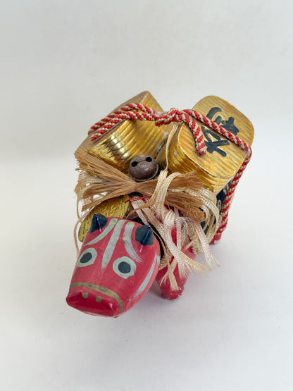 FT582 - Hariko Akabeko – Red Cow Paper Mache 赤べこ
