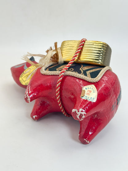 FT582 - Hariko Akabeko – Red Cow Paper Mache 赤べこ