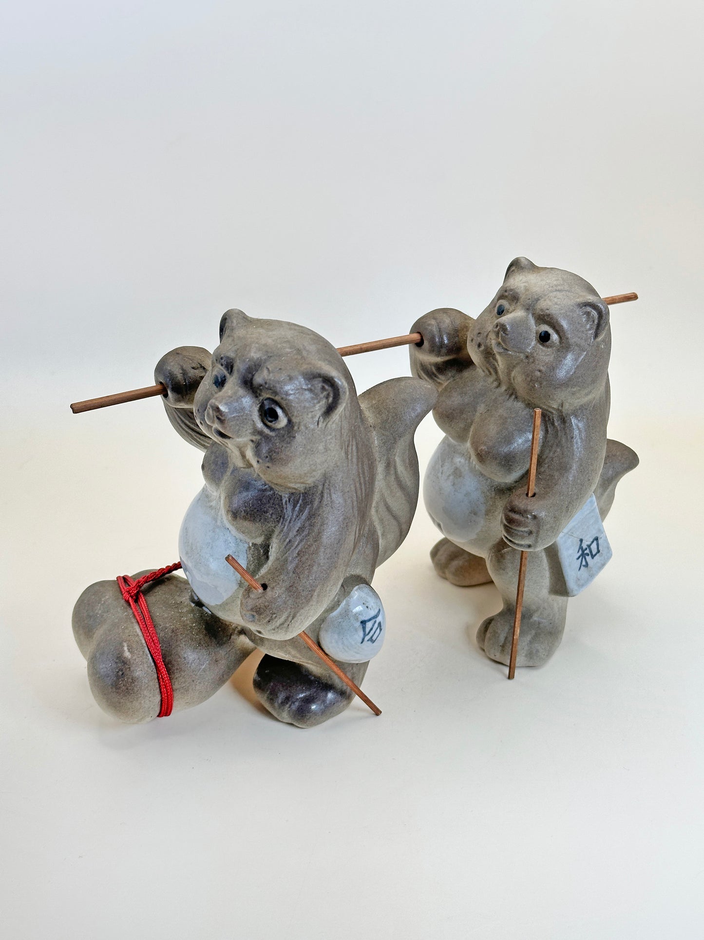 FT302 - Shigaraki-yaki Tanuki Figurine Set 夫婦和合
