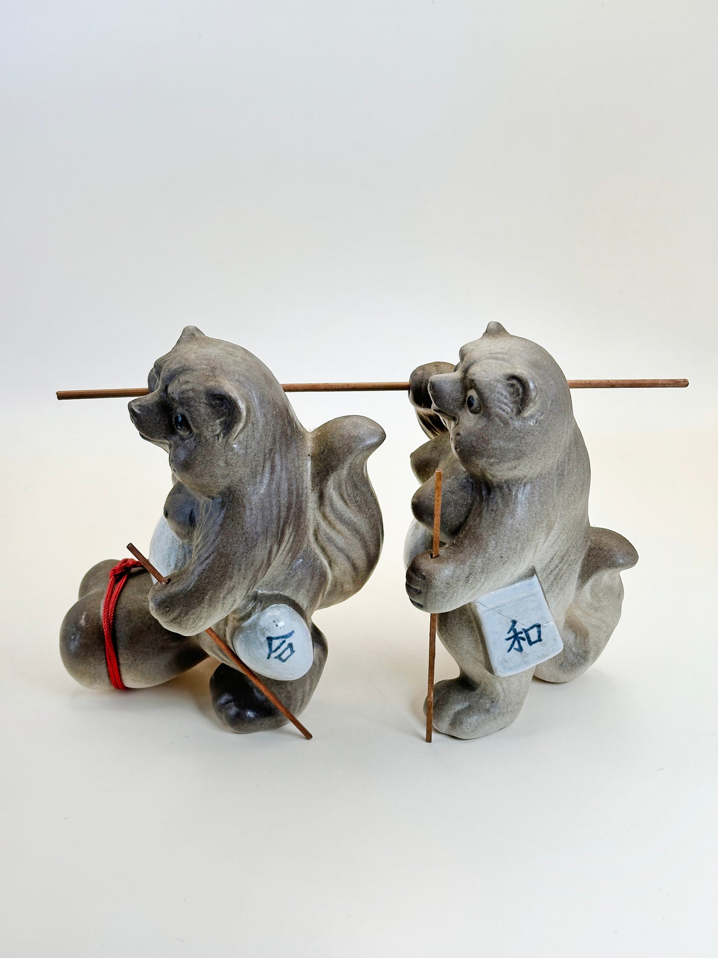 FT302 - Shigaraki-yaki Tanuki Figurine Set 夫婦和合