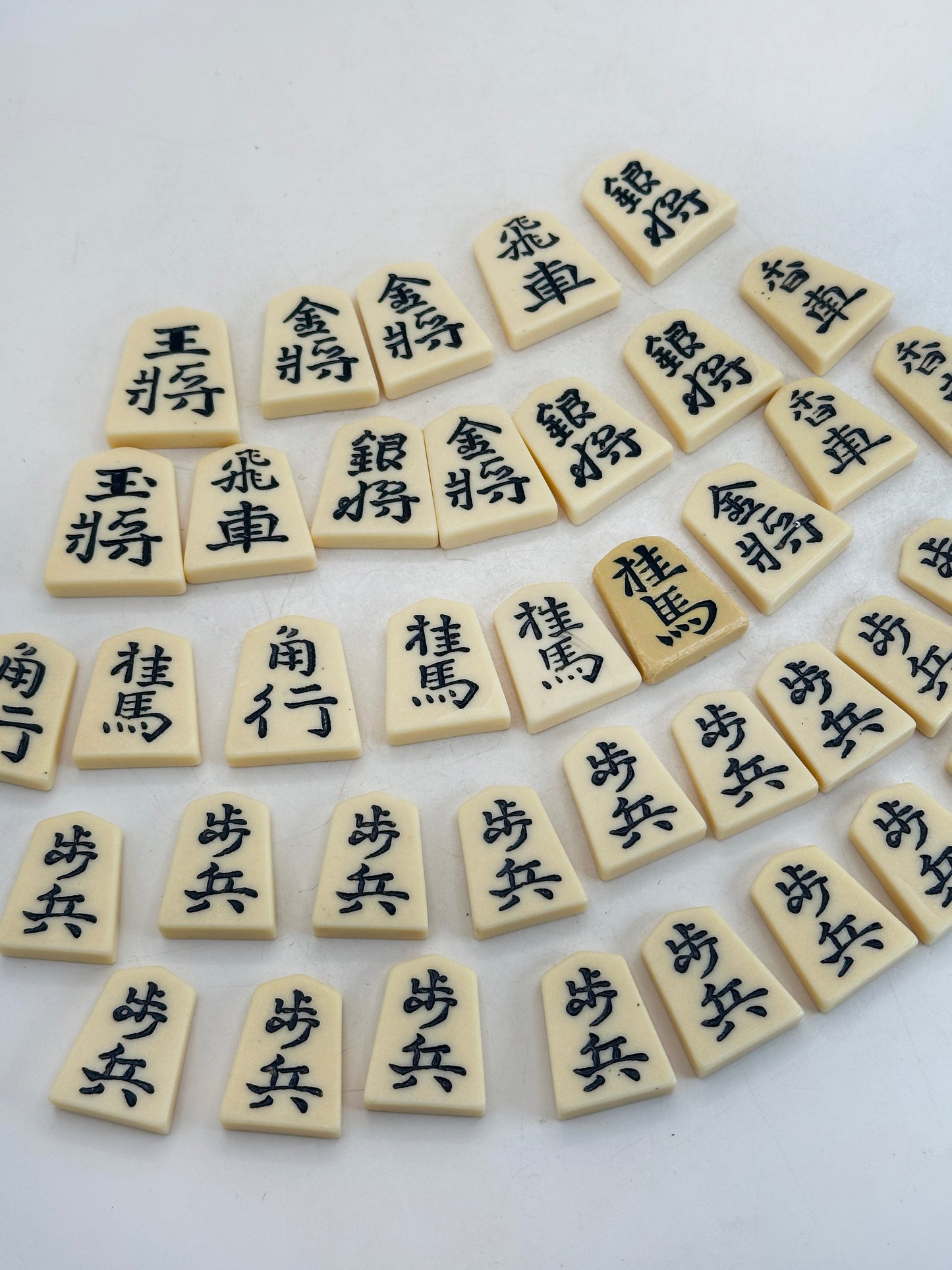 FT433 - Antique Japanese Shogi Chess Piece Set 御將棋駒