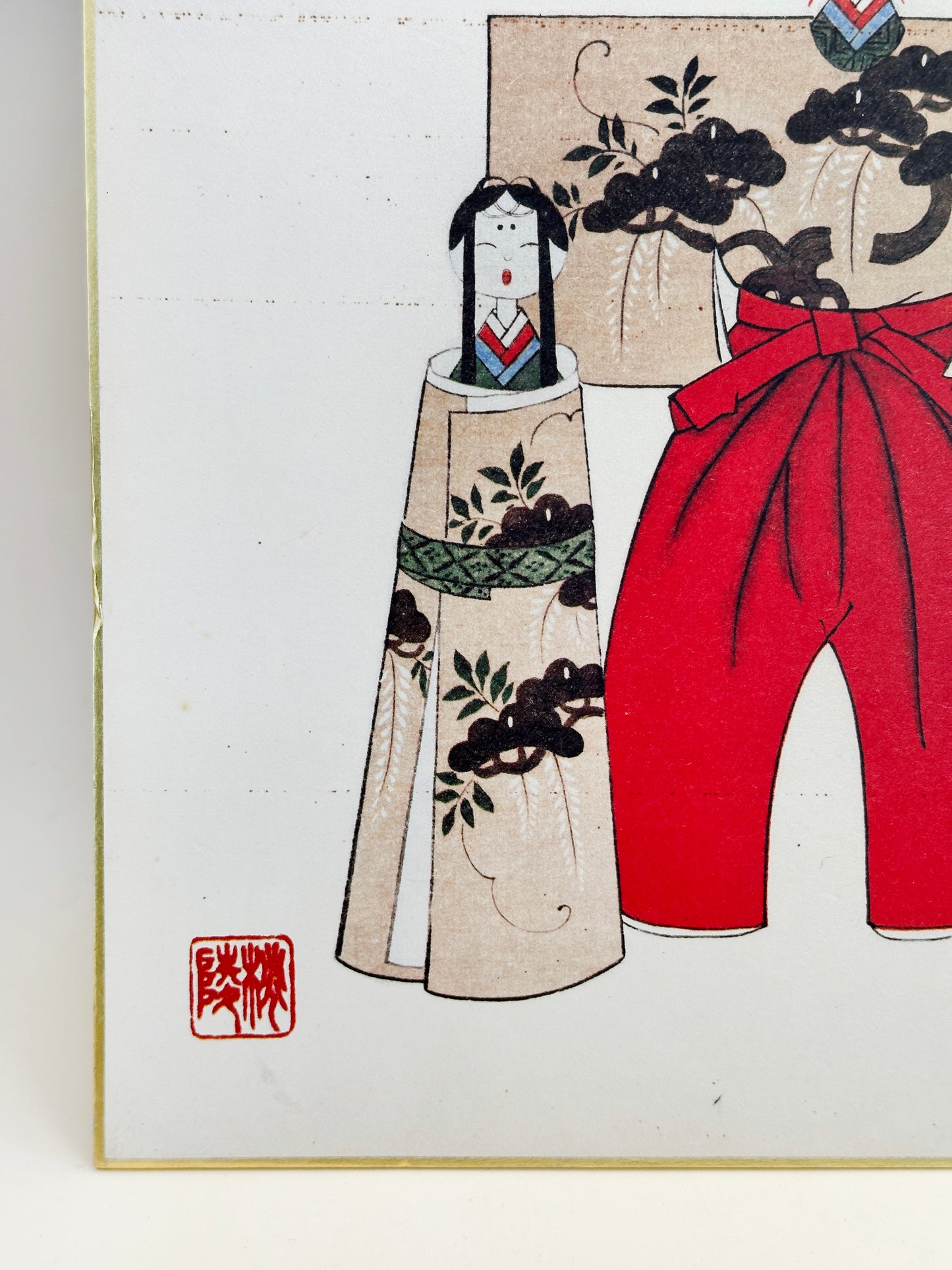 SHP222 - Carte imprimée Hina Dolls Shikishi 雛人形