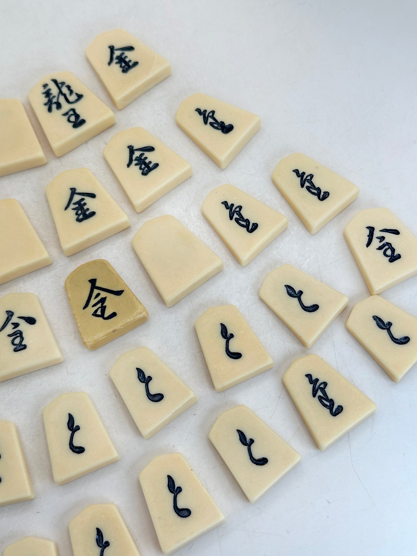 FT433 - Antique Japanese Shogi Chess Piece Set 御將棋駒
