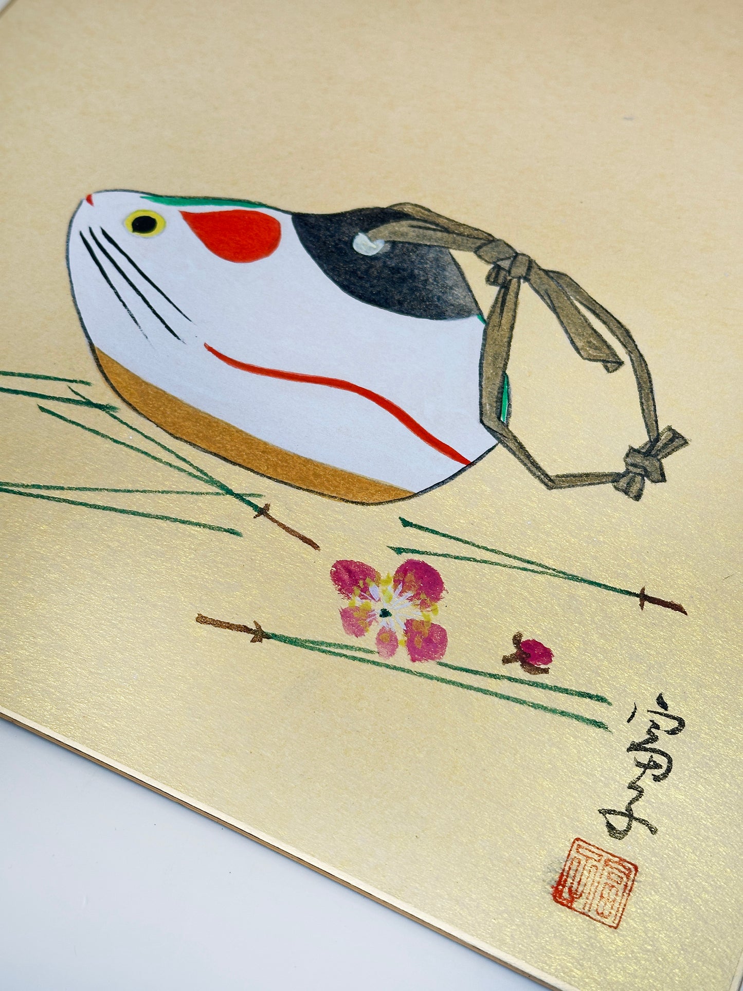 SHP223 - Shikishi pintado a mano de Nogomi Ningyō (muñeca Nogomi)
