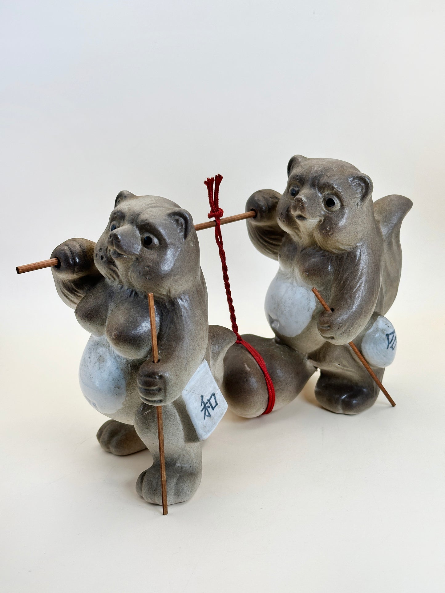 FT302 - Shigaraki-yaki Tanuki Figurine Set 夫婦和合