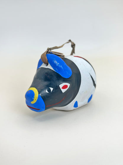 CB147 - Dorei Cow Clay Bell of Nogomi Ningyō のごみ人形