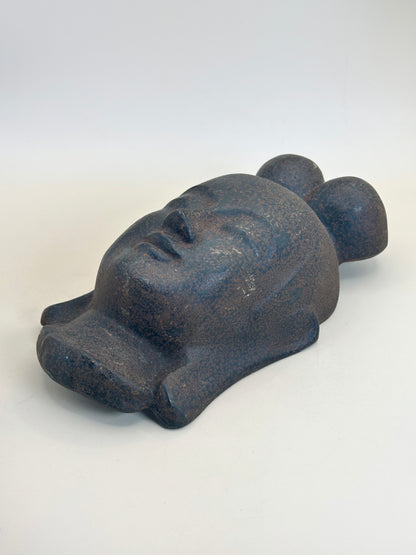 FT304 - Vintage Cast Iron Mask of Chūgū-ji 中宮寺