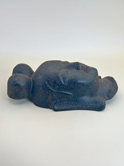 FT304 - Vintage Cast Iron Mask of Chūgū-ji 中宮寺