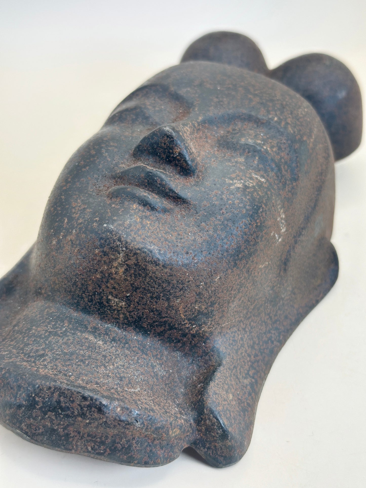 FT304 - Vintage Cast Iron Mask of Chūgū-ji 中宮寺