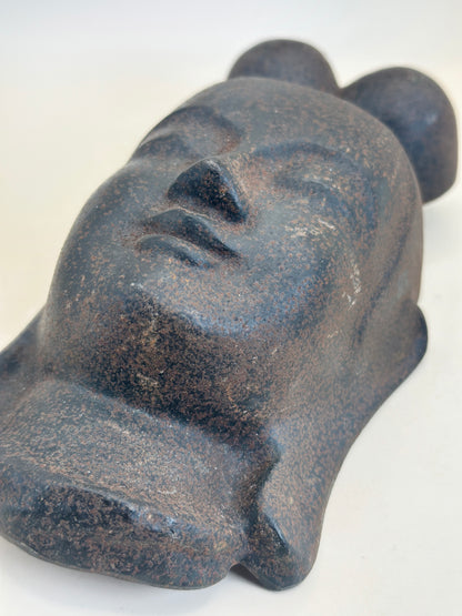 FT304 - Vintage Cast Iron Mask of Chūgū-ji 中宮寺