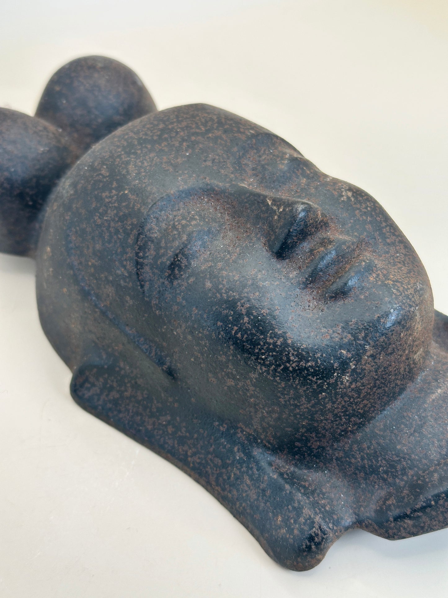 FT304 - Vintage Cast Iron Mask of Chūgū-ji 中宮寺