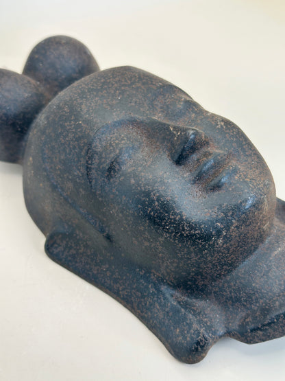 FT304 - Vintage Cast Iron Mask of Chūgū-ji 中宮寺