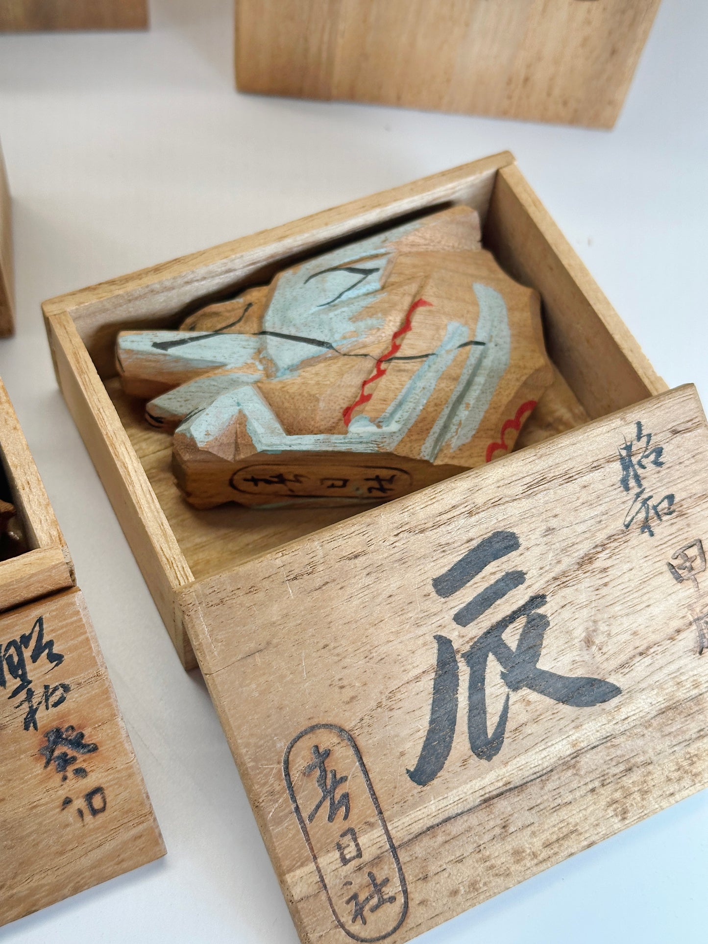 FT437 - Woodcarving figurine set from Kasuga Taisha 春日大社