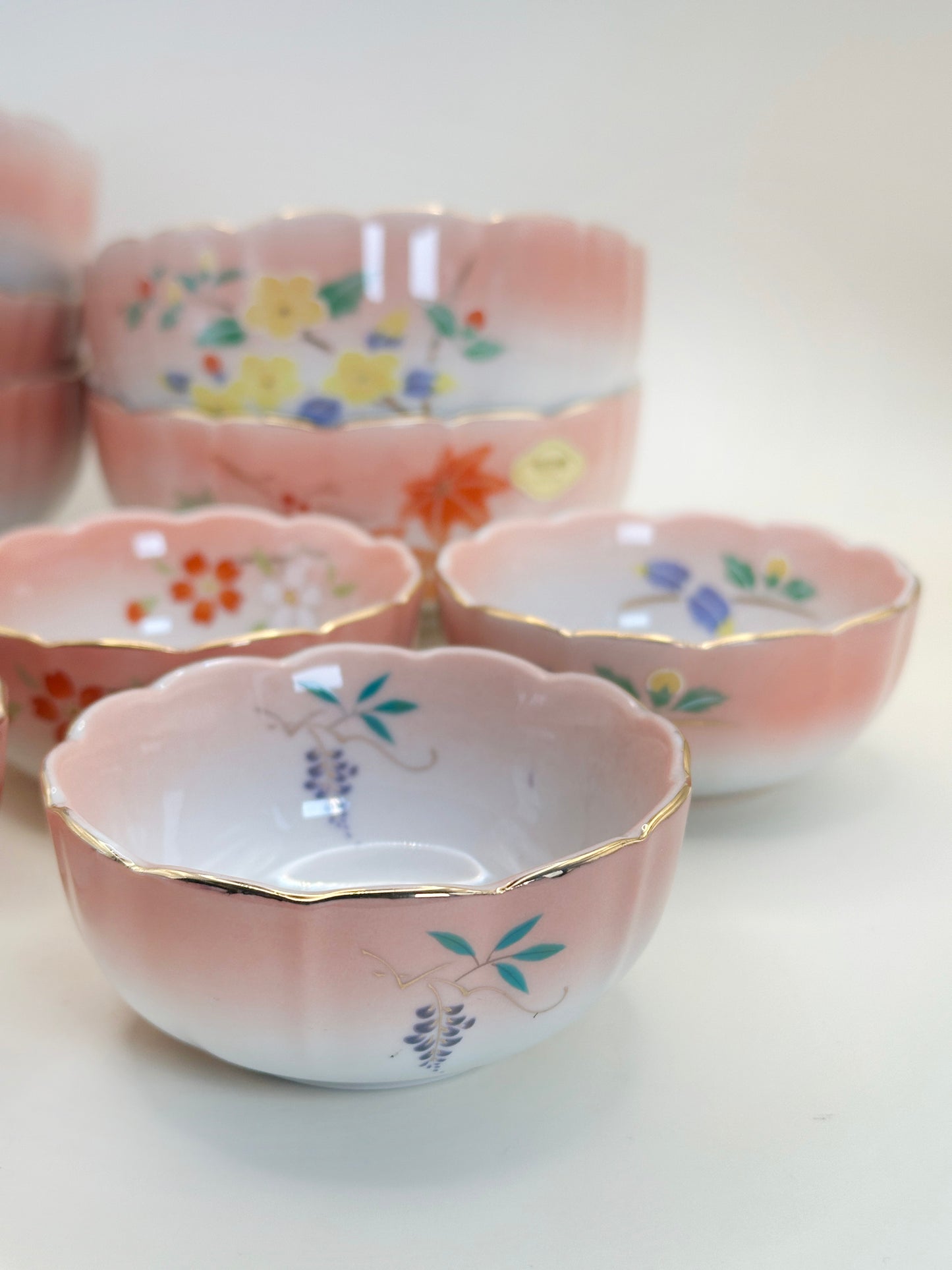 TB155 - Ensemble de bols roses Arita-yaki 有田焼 親子鉢