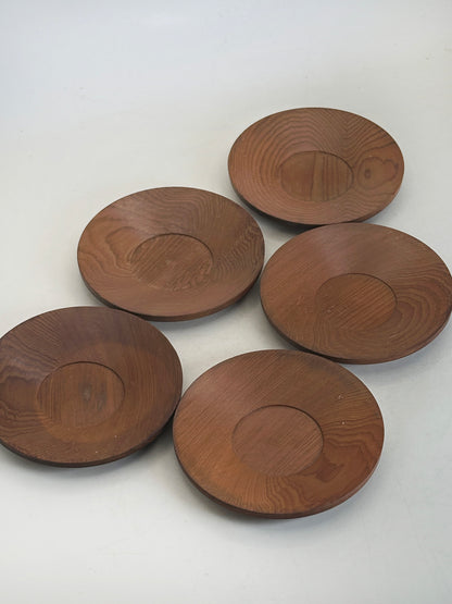 TB273 - Japan Wooden Tea Saucers Set 木製茶托