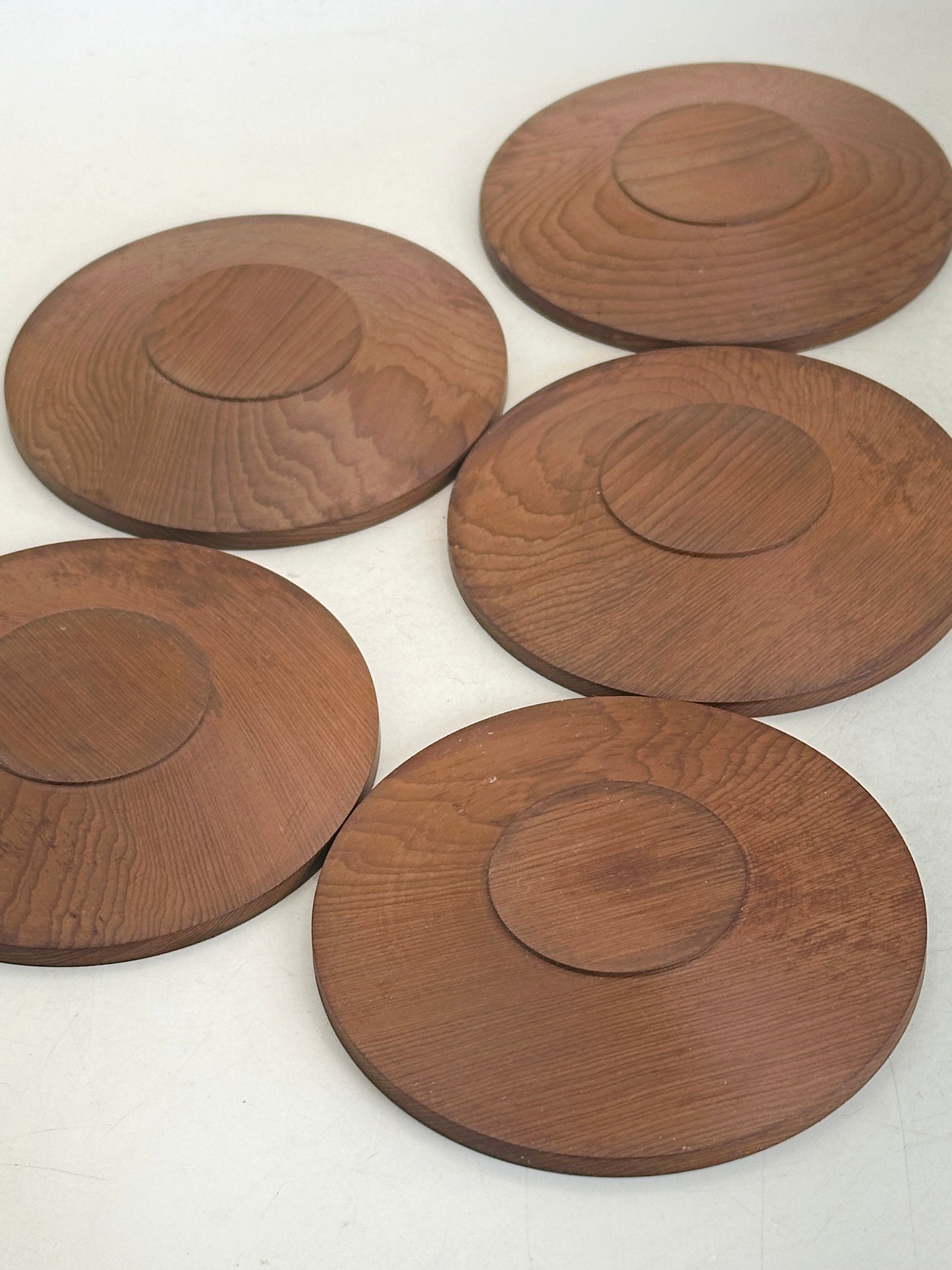 TB273 - Japan Wooden Tea Saucers Set 木製茶托