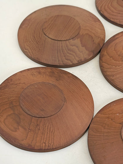 TB273 - Japan Wooden Tea Saucers Set 木製茶托