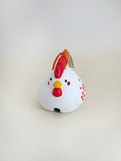 CB254 - Rooster Dorei Clay Bell by Yakushigama 薬師窯