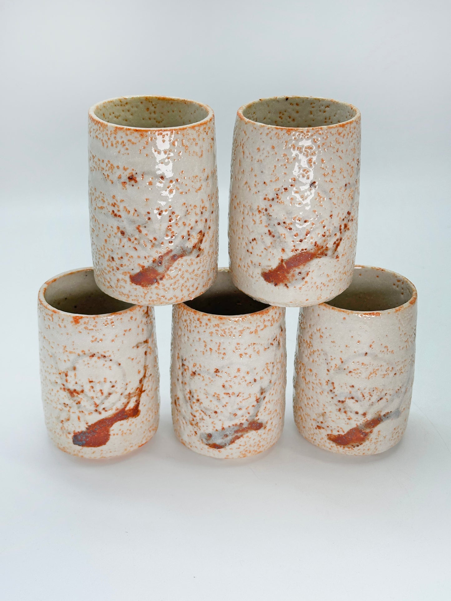 TB274 - Shino-yaki  yunomi tea cups 志野焼