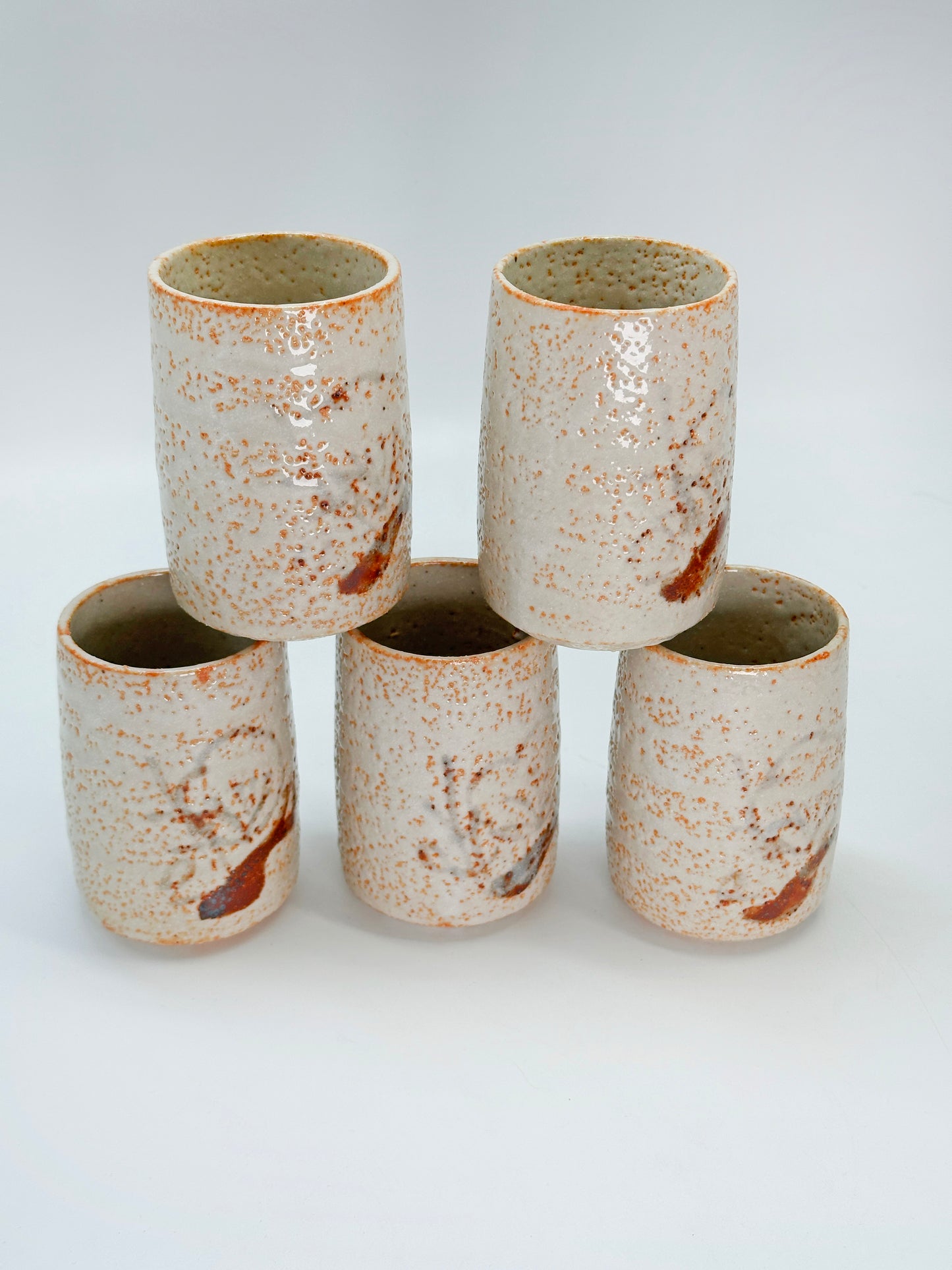 TB274 - Shino-yaki  yunomi tea cups 志野焼