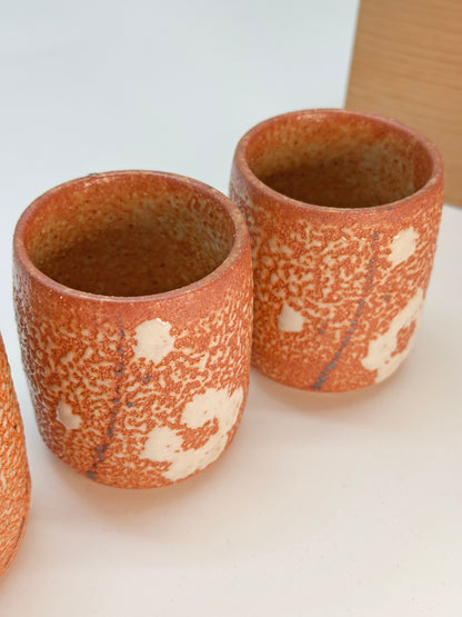 TB275 - Shino-yaki yunomi tea cups 志野焼