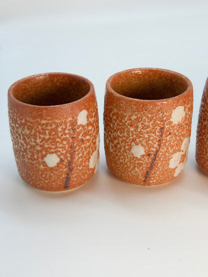 TB275 - Shino-yaki yunomi tea cups 志野焼